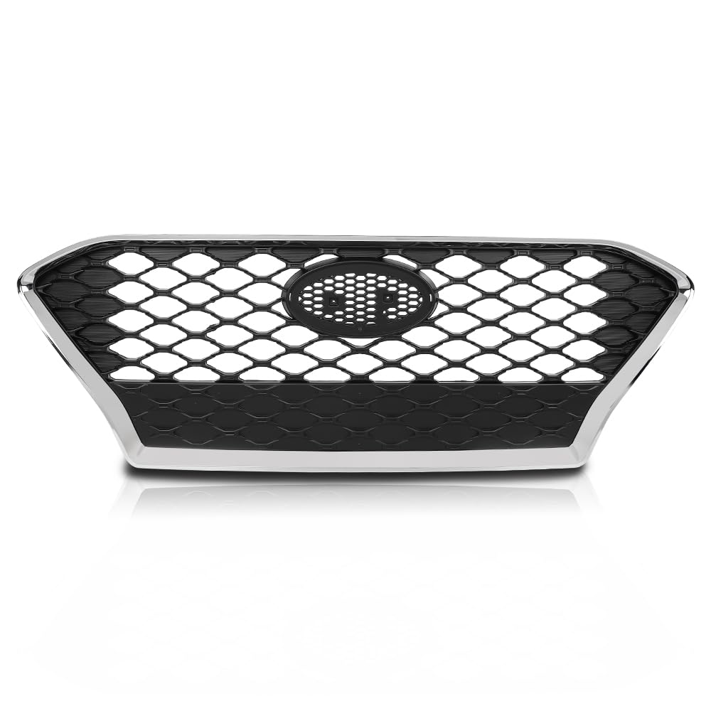 G-PLUS Front Bumper Grille Chrome Trim Compatible with Hyundai Kona Hatchback 2018-2021 86350J9100