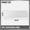 G-PLUS White Boat Plastic Ski Locker Door Cover Lid w/Hinge Kits Compatible with Most Boats, Such as Fishing Boat, Sailboats, Motorboat, Kayaks and Canoes