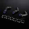 G-PLUS Silicone Radiator Coolant Hose Kit Clamps Compatible With 1994-1997 Mazda Roadstar Miata MX5 1.8L NA8C,Black