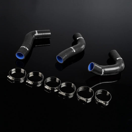 G-PLUS Silicone Radiator Coolant Hose Kit Clamps Compatible With 1994-1997 Mazda Roadstar Miata MX5 1.8L NA8C,Black