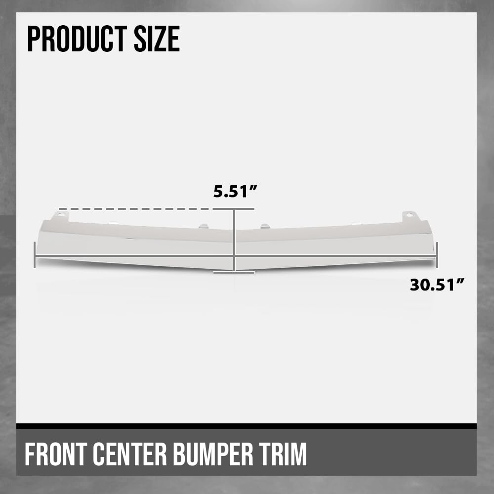 G-PLUS Front Center Bumper Trim Compatible with Benz C300 2015-2018 For Models With AMG Styling Package, Without Night Package 2058851574, MB1044111 Silver