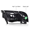 G-PLUS Headlights Lamps Fit 1994-2001 Dodge Ram 1500/1994-2002 Dodge Ram 2500 3500,Not fit Ram Sport,Smoky Lens Chrome Housing Clear Reflector w/o Bulbs Bumper Headlamps,faros delanteros Assembly