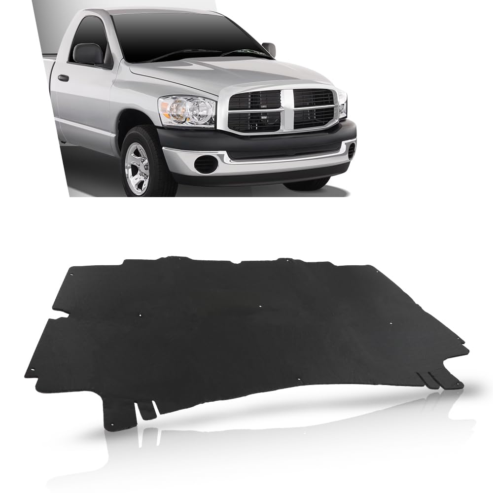 G-PLUS Hood Insulation Pad 1/2" Heat Blanket & Clips Compatible with Dodge Ram 1500 2002-2008/Fit Dodge Ram 2500 3500 2003-2009