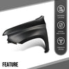 G-PLUS Fender Front Left Compatible with Chevy Silverado 1500 2019 2020 2021 2022 2023 84502610, GM1240411 Black