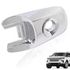 G-PLUS 1PC Front Driver Chrome Exterior Door Handle Lock Cylinder Cap Compatible with 2011-2019 Ford Explorer Silver