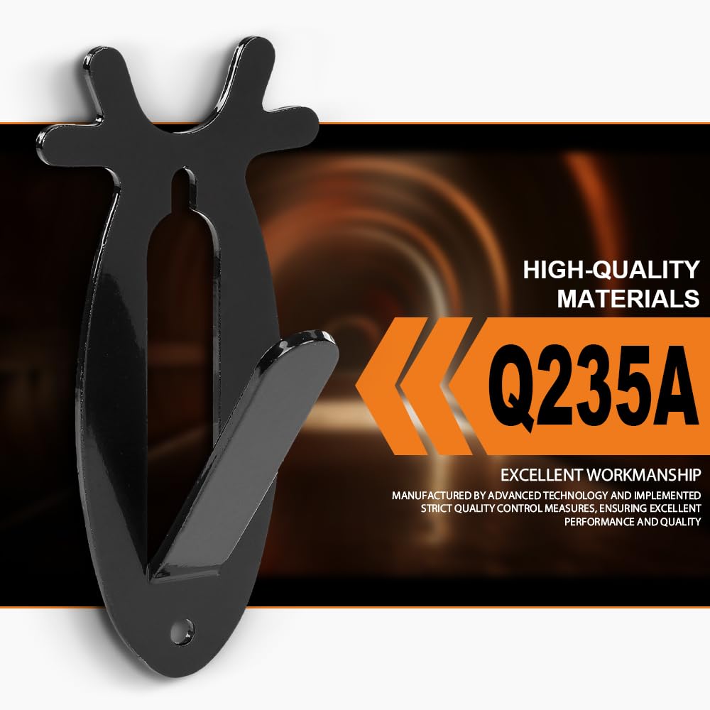 G-PLUS 6 PCS European Skull Wall Mount Bracket Hangers Fit Hanging Mounting Elk Deer Antelope Living Room Bedroom Home Decor Black