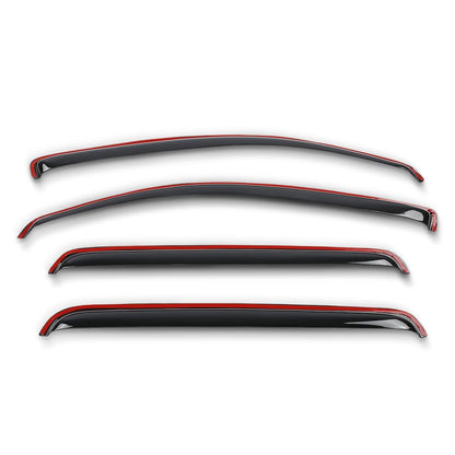 G-PLUS in-Channel Auto Vent Window Visor 4pcs Compatible with Toyota Tacoma Double Cab 2005-2015 Not Fit Access Cab in-Channel Rain Guards Smoke