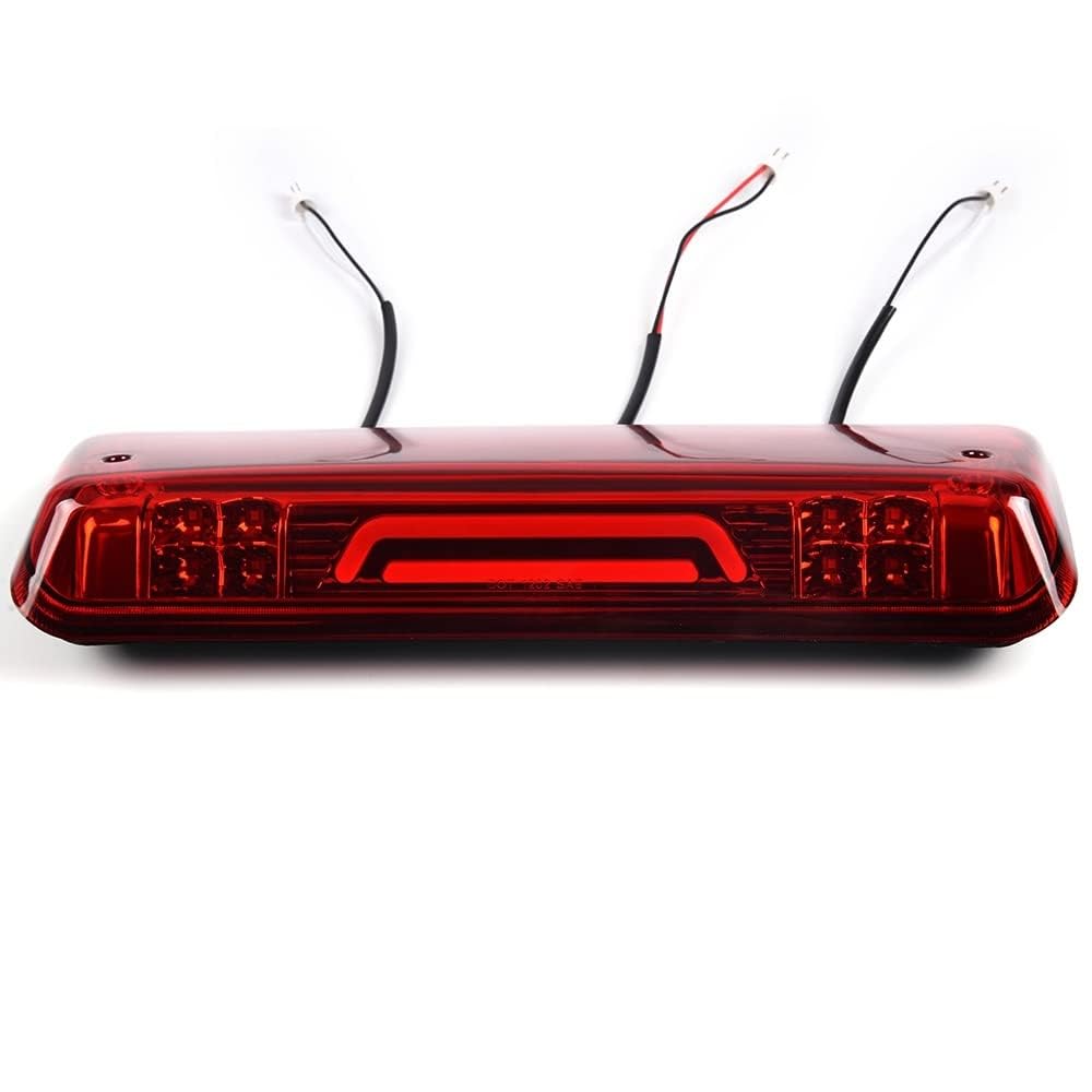 G-PLUS Rear LED Third Brake Light Compatible with Ford F150 Lobo 2004 2005 2006 2007 2008/ Ford Explorer Sport Trac 2007-2010/ Lincoln Mark LT 2006-2008 3RD Cargo Led Tail Lamps Red Lens Black Housing