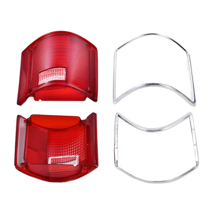 G-PLUS Tail Lights Lens Compatible with Chevy Blazer C10 C20 C30 1975-1986/Fit GMC C15 C1500 C2500 Jimmy 1973-1991 Red Tail Lamps Lens GM2801122,5968329 Luces Traseras Rear Brake Lamps Assembly