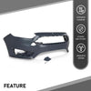 G-PLUS Front Bumper Cover, Compatible with Ford Focus S/SE/SEL 4-Door 2015-2018, FD527664DN, FO1000705