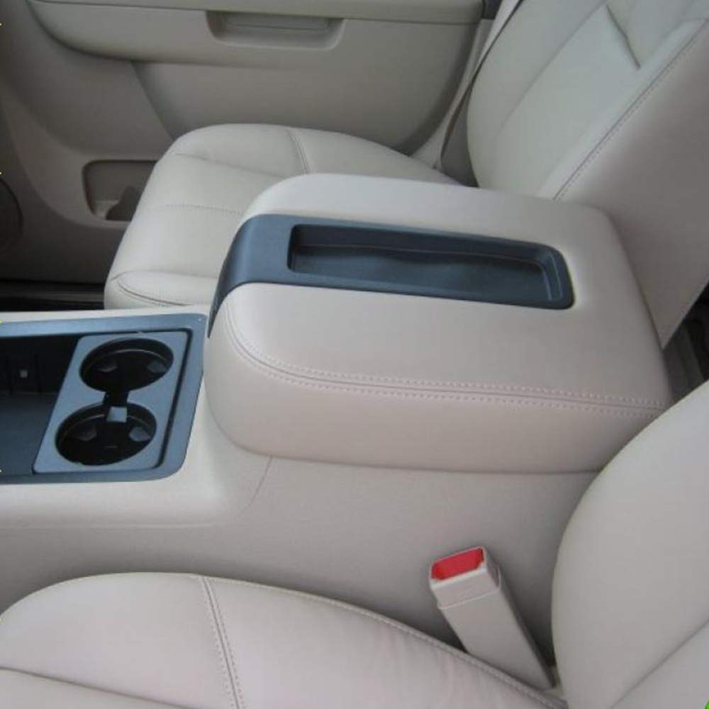 G-PLUS Front Center Console Armrest Lid Compatible with 07-14 Chevy GMC Silverado Sierra,Center Console Lid Assembly (Gray)