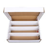 G-PLUS Trading Card Storage Box 3200 Count White Corrugated Cardboard Box Versatile Card Storage Box (Card not included)