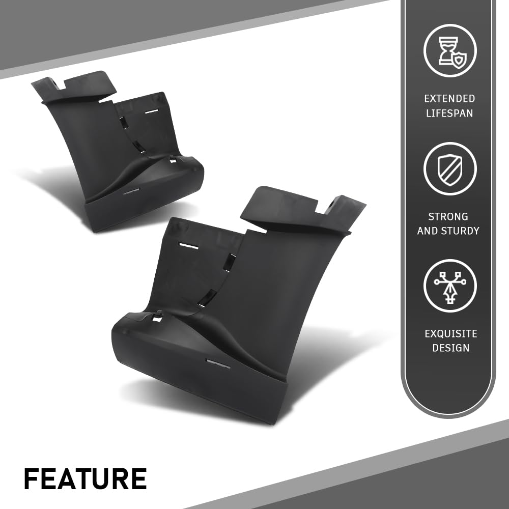 G-PLUS Front Bumper Lower Wheelhouse Liner Bracket Left+Right Compatible with Tesla Model 3 2017-2022 1084175-00-D, 1084177-00-D Black