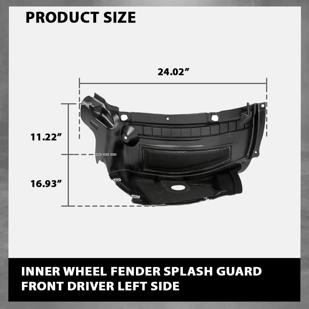 G-PLUS Front Left Fender Liner Wheel Spoiler, Compatible with Audi A7 Quattro 2012-2015, Fit Audi S7 2013-2015, 4G8853887C