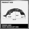 G-PLUS Front Left Fender Liner Inner, Compatible with Audi A3/ A3 Quattro 2015-2020, Driver Side, 8V5821171G-PFM, AU1248142