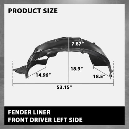 G-PLUS Front Left Fender Liner Inner, Compatible with Audi A3/ A3 Quattro 2015-2020, Driver Side, 8V5821171G-PFM, AU1248142