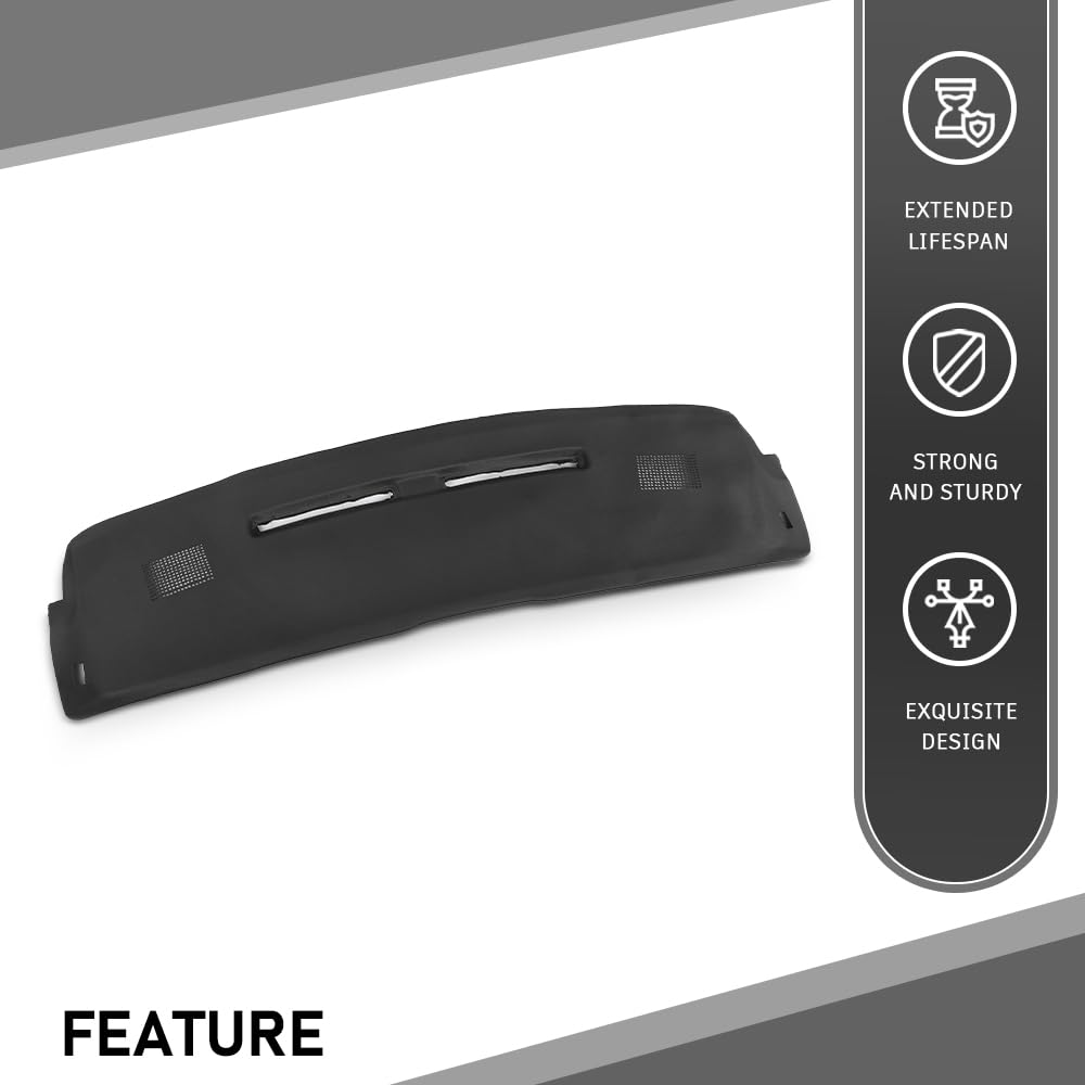 G-PLUS TPE Dash Cover Dashboard Compatible with Chevy & GMC Truck C/K 1500 1997-1999 Fit Chevy & GMC Truck C/K 2500/3500 1997-2000 Black