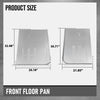 G-PLUS Galvanised Front Floor Mat Fit Ford F100 F150 F250 F350 1967-1979 / Bronco 1978-1979 1st Row Truck Accessories Cargo Liners All Weather Protection 2PCS Sliver Alfombras para Carro