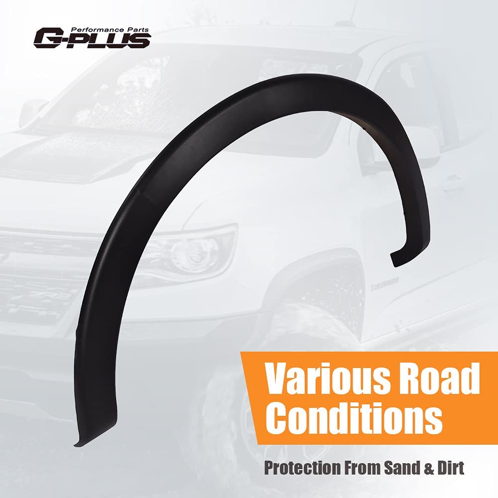 G-PLUS Fender Flares Factory Style, Compatible with Ford F150 2009-2014 Fit 67" / 78.8" / 97.4" Styleside Beds, 4PCS Textured Wheel Cover Protector (Not Fit Platinum & Raptor models)