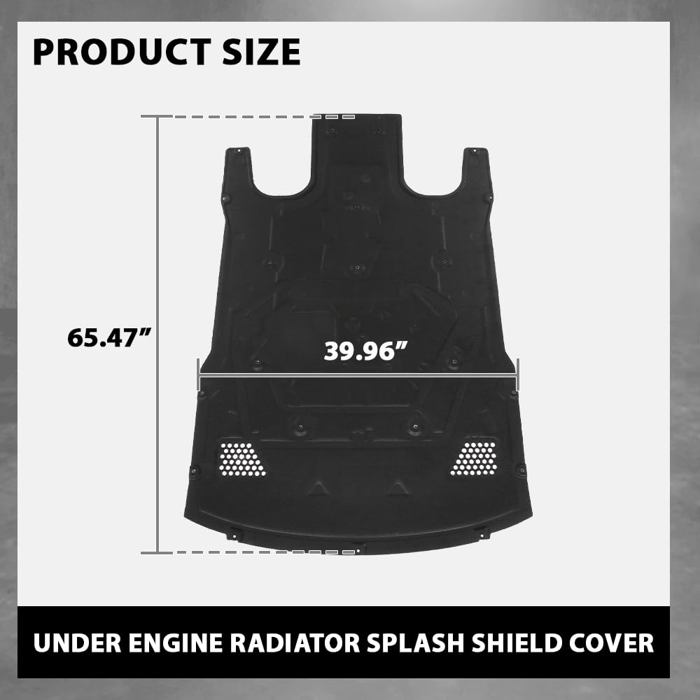 G-PLUS Under Engine Radiator Splash Shield Cover, Compatible with Porsche Panamera 2010-2016, 97050411702, 97050411700