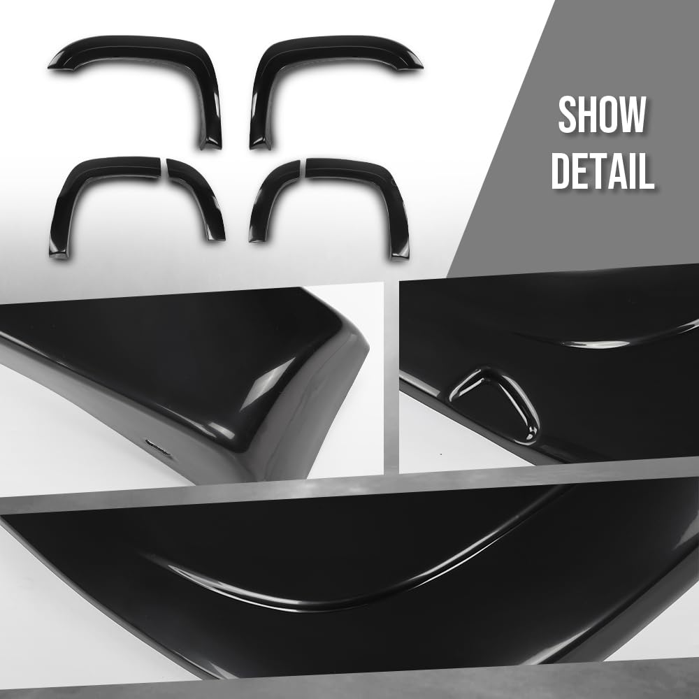 G-PLUS Fender Flares Compatible with Chevy Tahoe 2007-2014 Not Fit LTZ Models Black