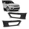 G-PLUS Pair Front Fog Light Lamp Trim Bezel Black Compatible with Land Rover Range Rover Sport Without SVR 2014-2017