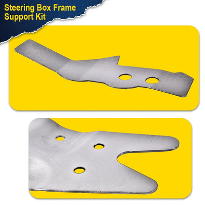 G-PLUS Frame Support Kit Compatible With 73-87 4WD Chevy/GMC C/K10/K15 /K25/K35,Steering Box Frame Support Bracket Repair 2 PCS