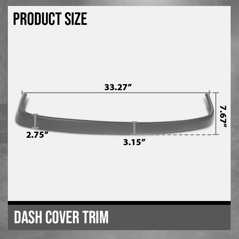 G-PLUS Dashboard Upper Dash Pad Trim Bezel Compatible with Toyota Pickup 1989 1990 1991 1992 1993 1994 1995 Dash Cover Truck Grey