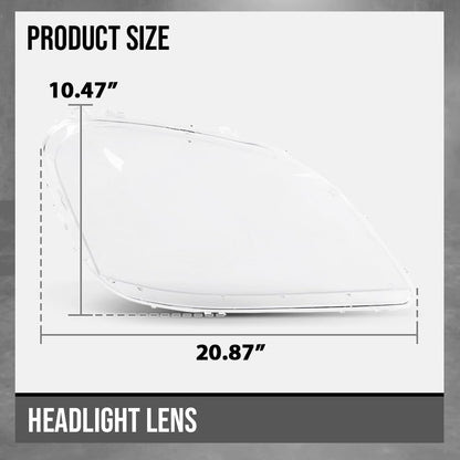 G-PLUS Headlight Lens Cover Compatible with Benz ML Class W164 ML320 ML350 ML500 ML550 ML63 AMG 2006-2008 Left & Right Pair Front Headlamp Lens Cover Clear