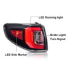 G-PLUS LED Rear Left Tail Light Assembly Compatible with GMC Acadia 2013-2016, Fit GMC Acadia Limited 2017, Left Driver Side Rear Brake Lamp, Clear Lens Red/Black Housing