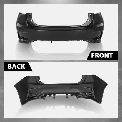 G-PLUS Rear Bumper Cover Fascia Compatible with LX CT200h Base F Sport 2014-2017 w/o Parking Aid Sensor, 5215976904, LX1100173, Primed Black