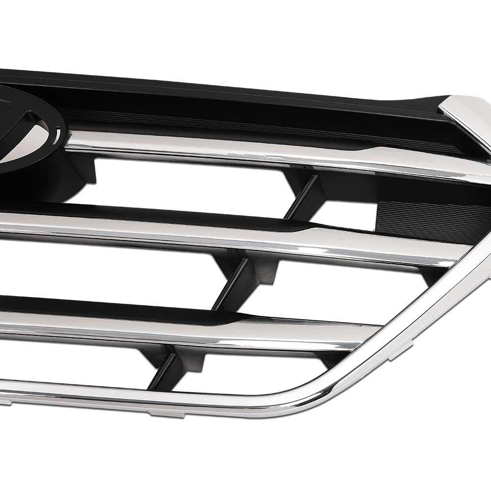 G-PLUS Front Upper Grille Grill Chrome Factory Style Compatible with Hyundai Tucson SE/ECO 2016-2018 HY1200189, 86350D3000RAM