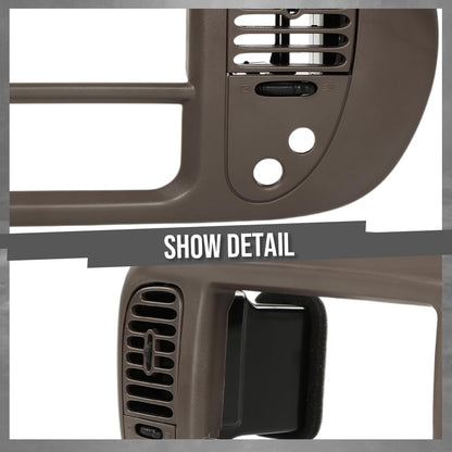 G-PLUS Center Dash Radio Bezel Compatible with Ford F150 Expedition 1997-2003 Brown Dashboard Cover