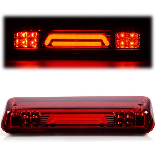 G-PLUS Rear LED Third Brake Light Compatible with Ford F150 Lobo 2004 2005 2006 2007 2008/ Ford Explorer Sport Trac 2007-2010/ Lincoln Mark LT 2006-2008 3RD Cargo Led Tail Lamps Red Lens Black Housing