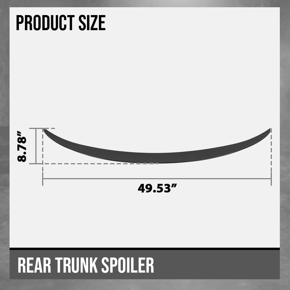 G-PLUS Rear Trunk Spoiler Wing Compatible with BMW 5 Series F10 & M5 2011 2012 2013 2014 2015 2016 Rear Spoiler Carbon Fiber Black