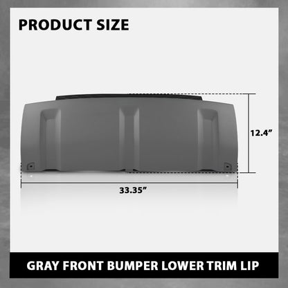G-PLUS Front Bumper Lower Trim Lip Compatible with Discovery Sport L550 2.0L 2015-2019 (w/o Dynamic Package) Gray