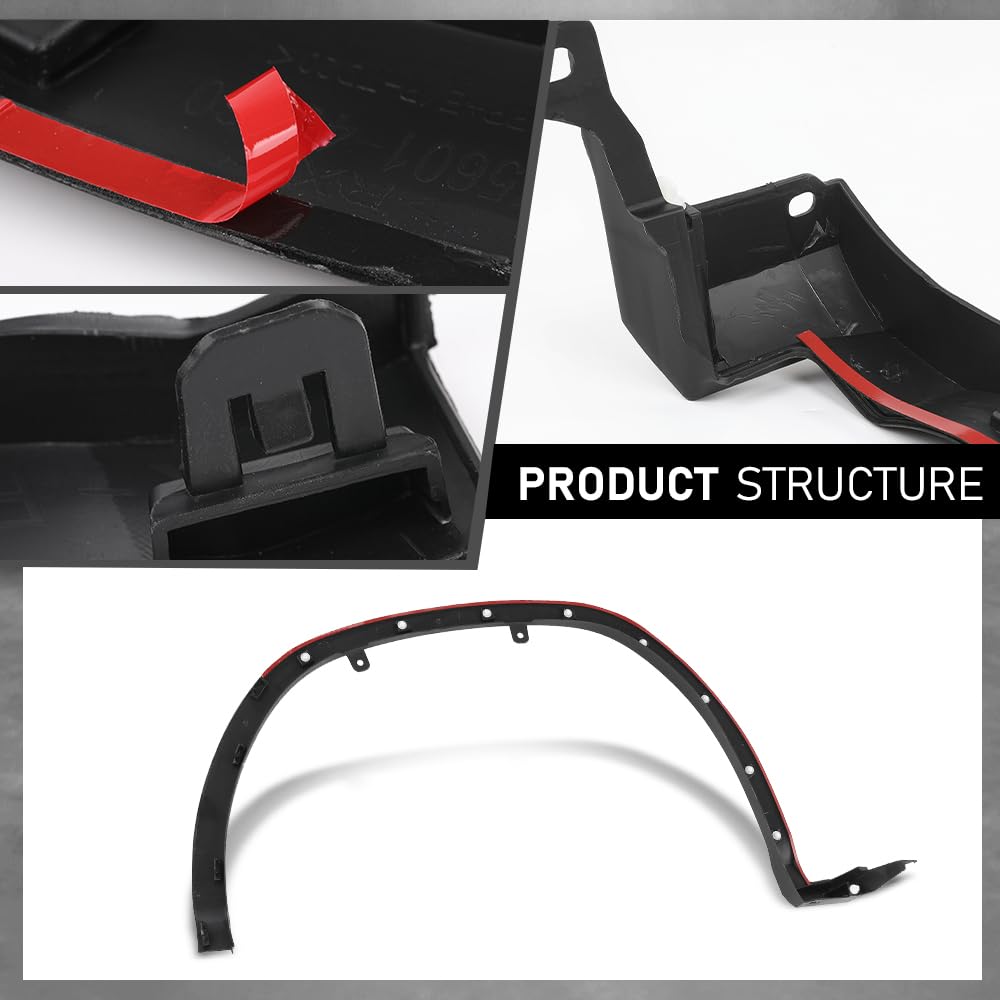 G-PLUS Fender Flares Wheel Arch Trim Front Driver & Passenger Side Compatible with LX RX350/RX450h (submodel: Base, F Sport) 2016-2019 756010E080, 756020E080, LX1291100, LX1290100 Black