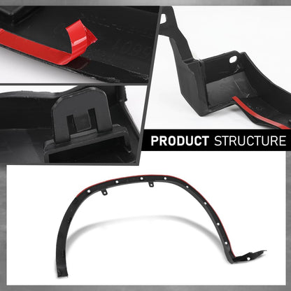 G-PLUS Fender Flares Wheel Arch Trim Front Driver & Passenger Side Compatible with LX RX350/RX450h (submodel: Base, F Sport) 2016-2019 756010E080, 756020E080, LX1291100, LX1290100 Black
