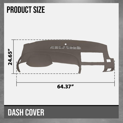 G-PLUS TPE Dash Cover Dashboard Fit Chevy Silverado (LS, LT, or Work Truck ONLY) 2007 2008 2009 2010 2012 2013 Fit GMC Sierra (SL, SLE, or Work Truck ONLY) 2007 2008 2009 2010 2012 2013 Brown