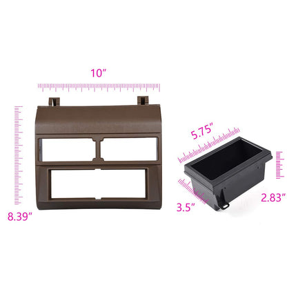 G-PLUS Car Stereo Radio Dash Kit Pocket Bezel Trim W/O Wire Harness Compatible with 1992-1994 Chevy Crew Cab Dually/Full Size Blazer/Suburban Brown