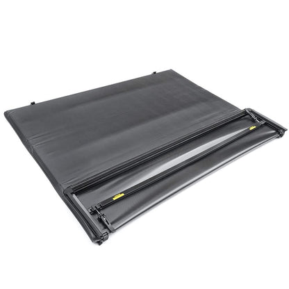 G-PLUS Black Lock Truck Bed Tonneau Cover 4-Fold 5.5FT Compatible with 2009 2010 2011 2012 2013 2014 Ford F150 Black