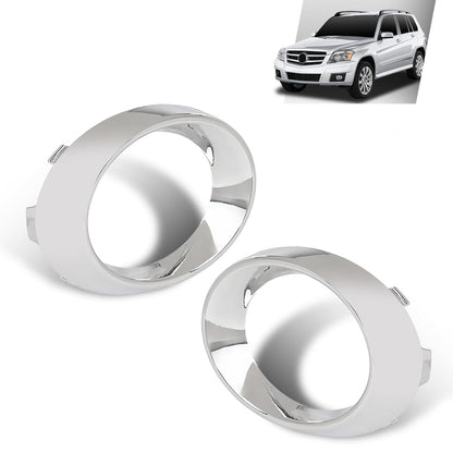 G-PLUS Fog Light Trim Set Left and Right Chrome 2Pcs Compatible with Benz GLK350 (submodel: 4Matic, Base) 2010-2012 2048851074