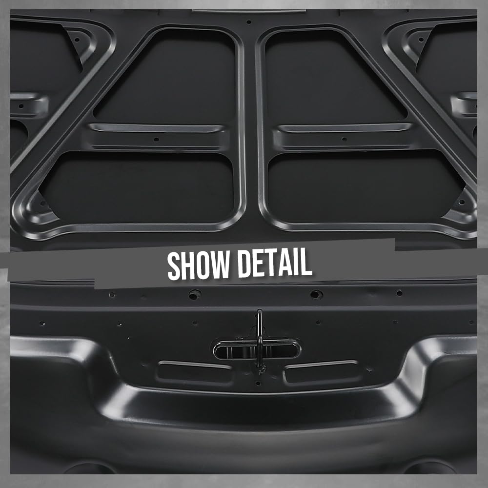 G-PLUS Front Hood Panel Iron Compatible with Chevy Blazer 2019-2024 Black