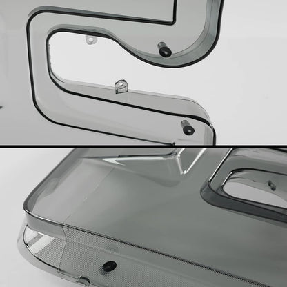 G-PLUS Headlights Headlamps Cover Left+Right Smoke Compatible with 2015-2017 Ford F150 FO2502335, FO2503335, FO2502344
