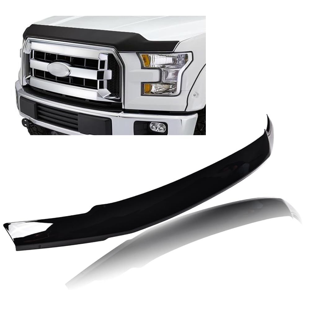 G-PLUS Hood Deflector Compatible with Ford F250 F350 F450 F550 Super Duty 2017 2018 2019, Bug Shield Guard Bonnet Protector, Black