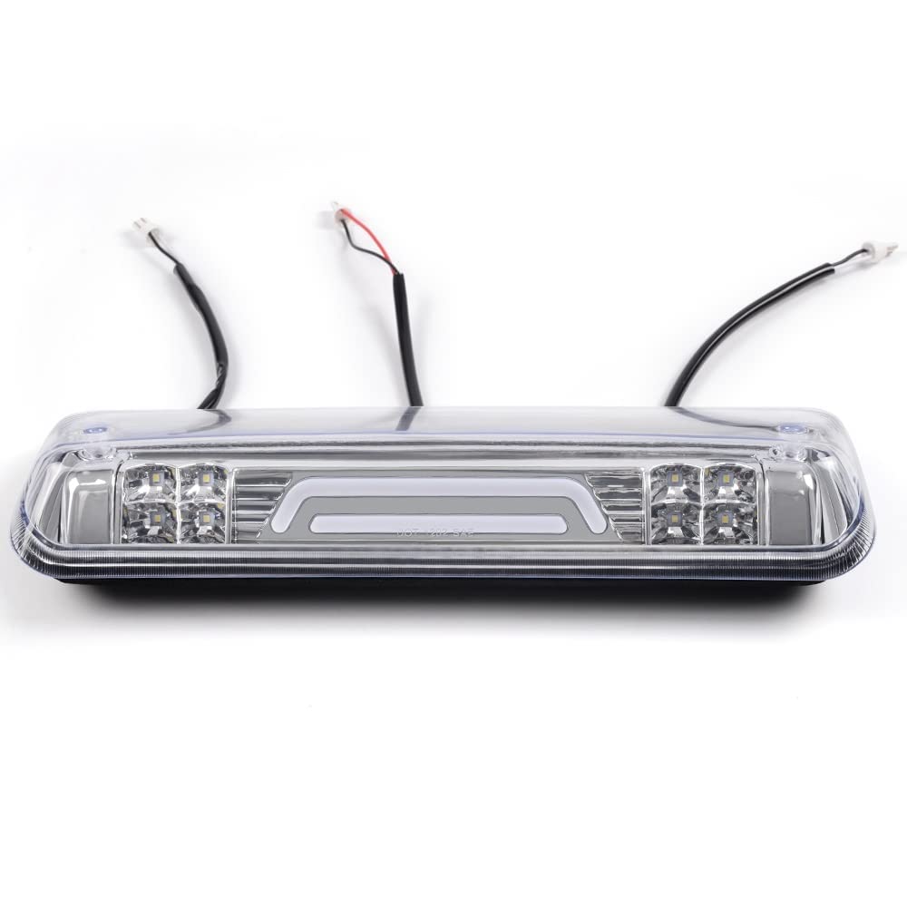 G-PLUS Rear LED Third Brake Light Compatible With 2004-2008 Ford F150 3RD Cargo Led Tail Lamps (Clear lens Chrome Housing)