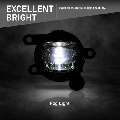 G-PLUS Front Left & Right Fog Light Lamp Compatible with Volvo XC40 2018-2020 Fit Polestar 2 2021-2023 31689174, 31689175 Black