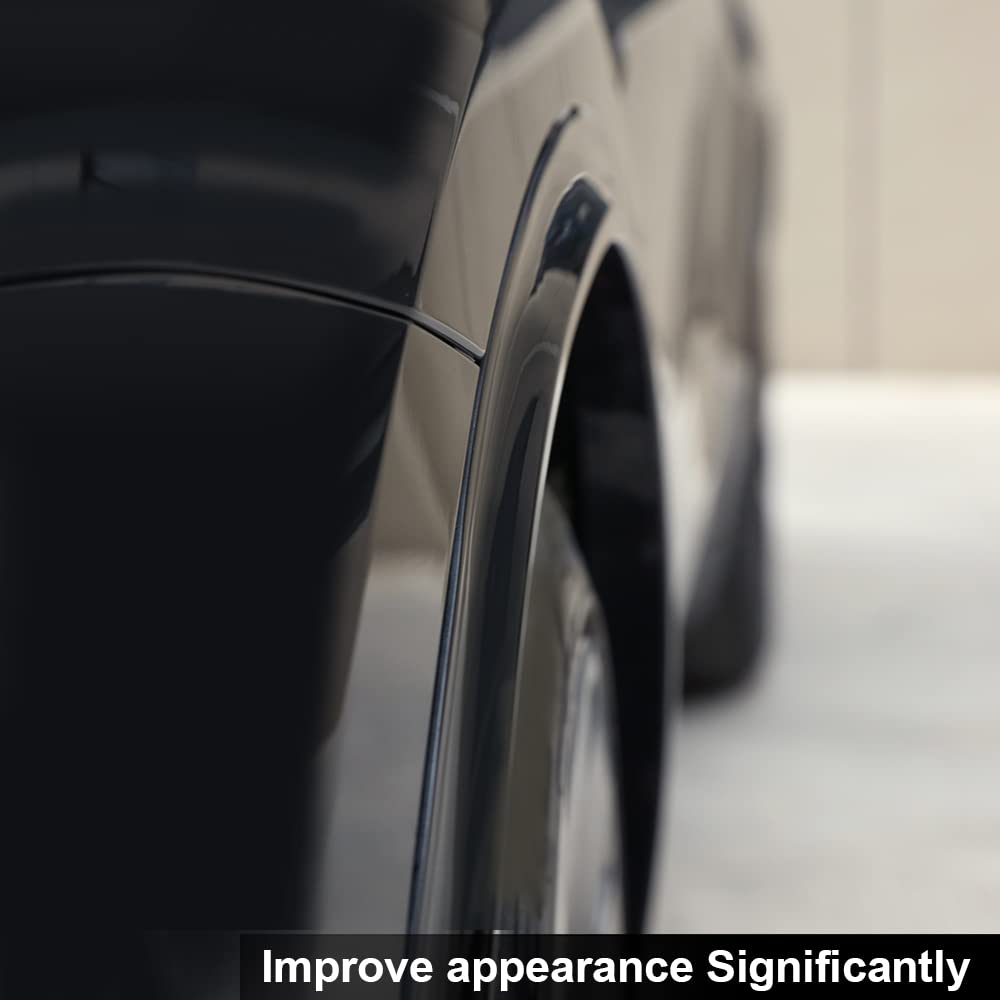 G-PLUS Fender Flares Compatible with Tesla Model Y 2020 2021 2022 2023 2024 Wheel Opening Molding Arch Trim 4PCS Glossy Black