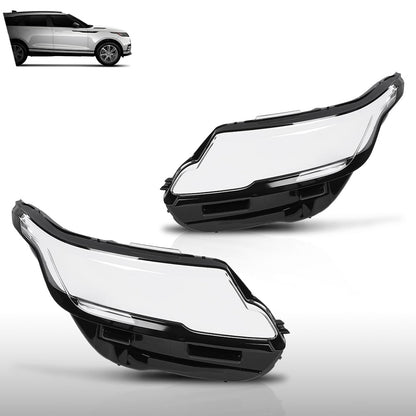 G-PLUS Headlight Lens Cover Compatible with Land Rover Range Rover Velar 2017-2024 Left & Right Pair Front Headlamp Lens Cover Clear