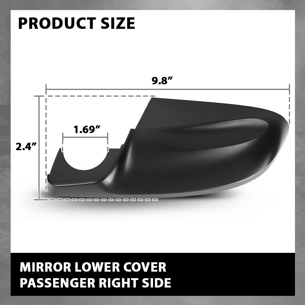 G-PLUS Passenger Exterior Mirror Lower Cover Compatible with Subaru Crosstrek 2018-2023,Fit Subaru Forester 2019-2024 91054FL200